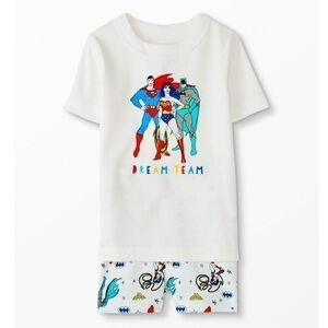 HANNA Andersson DC Justice League Short John Pajamas In Organic Cotton 5